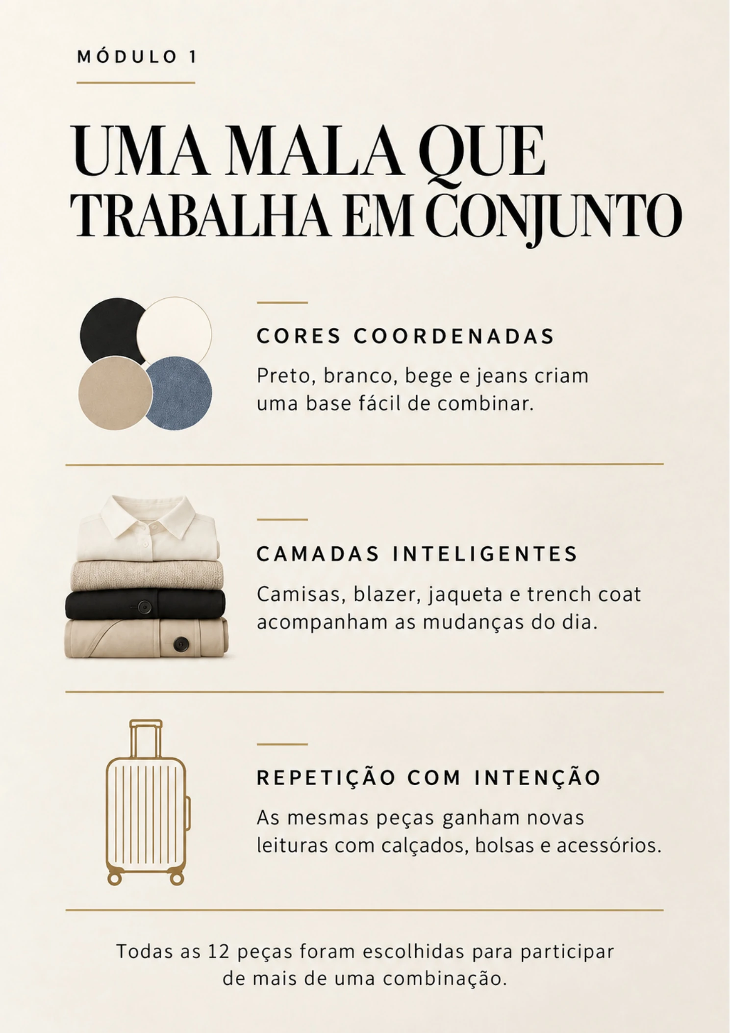 Página 3 do guia: uma mala que trabalha em conjunto